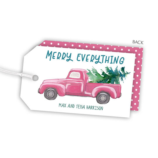 Red Truck Hanging Gift Tags